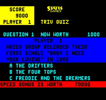 Super Triv II screen shot game playing